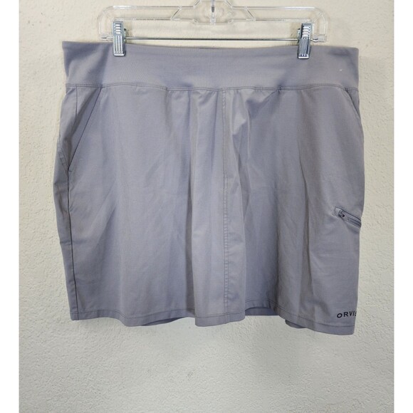 Orvis Pants - Orvis Women XL Skort Grey Performance Stretch Hiking Athletic Active Side Pocket